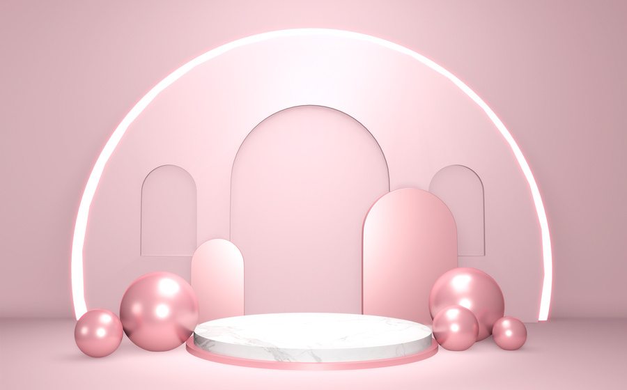 Pink Podium Background 